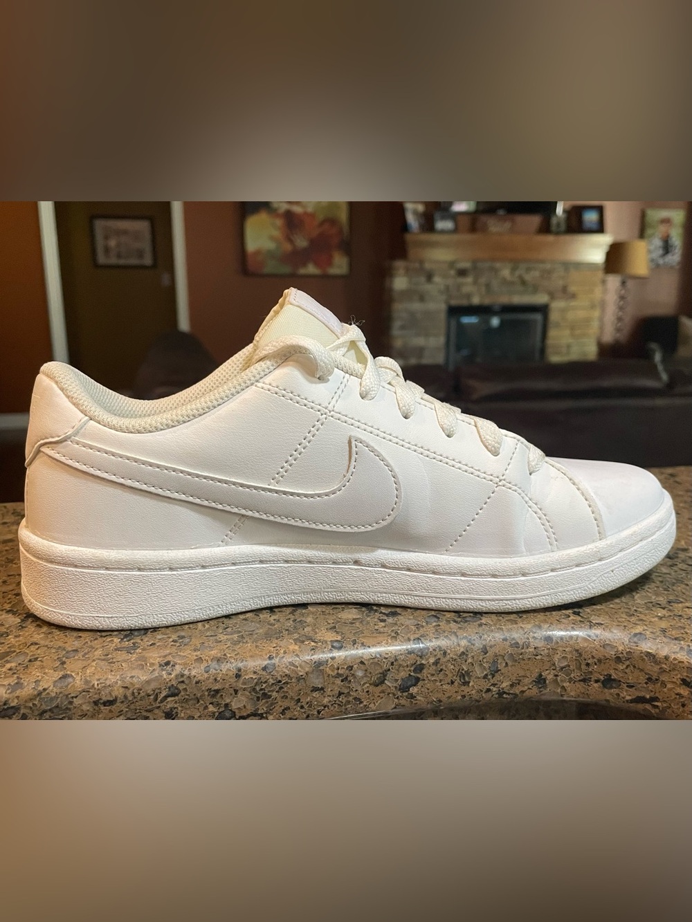Nike Court Royale 2 Women’s Sz 7.5 Next Nature White Low-Top Leather Sneakers - Picture 3 of 11
